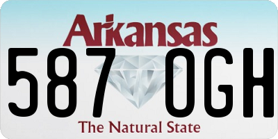 AR license plate 587OGH