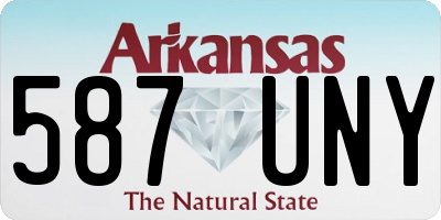 AR license plate 587UNY