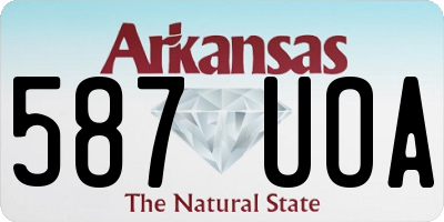 AR license plate 587UOA