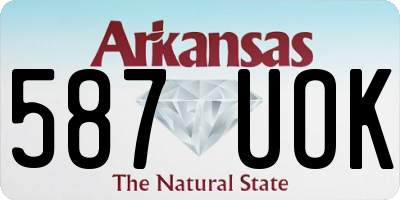AR license plate 587UOK