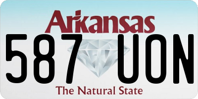 AR license plate 587UON
