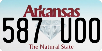 AR license plate 587UOO