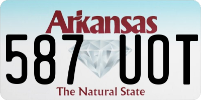 AR license plate 587UOT