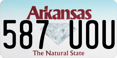 AR license plate 587UOU