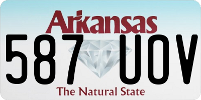 AR license plate 587UOV
