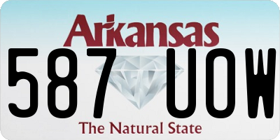 AR license plate 587UOW
