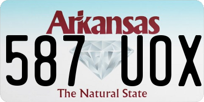 AR license plate 587UOX