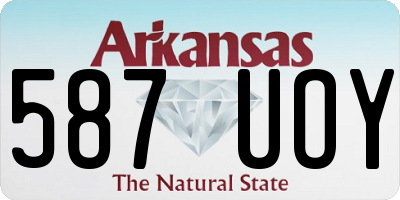 AR license plate 587UOY