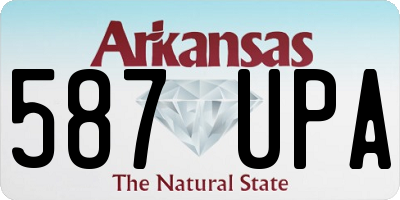 AR license plate 587UPA