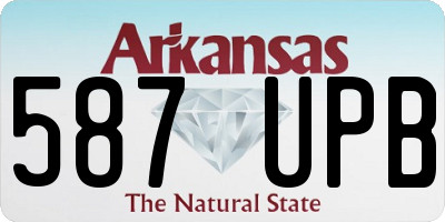 AR license plate 587UPB