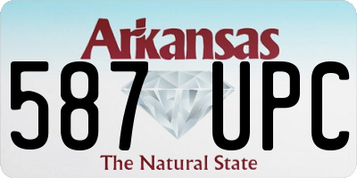 AR license plate 587UPC
