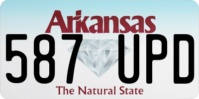 AR license plate 587UPD