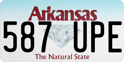AR license plate 587UPE
