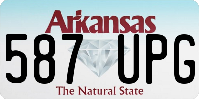 AR license plate 587UPG