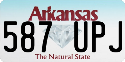 AR license plate 587UPJ
