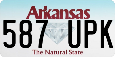 AR license plate 587UPK