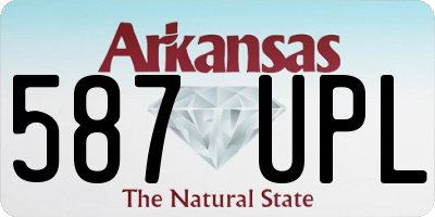 AR license plate 587UPL