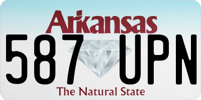 AR license plate 587UPN