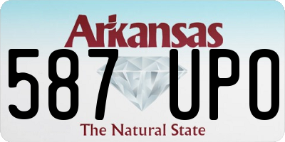 AR license plate 587UPO