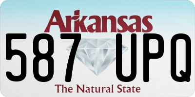 AR license plate 587UPQ