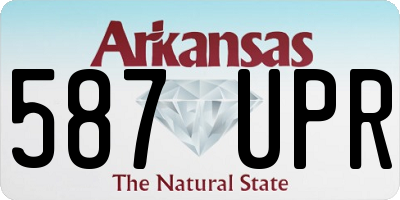 AR license plate 587UPR