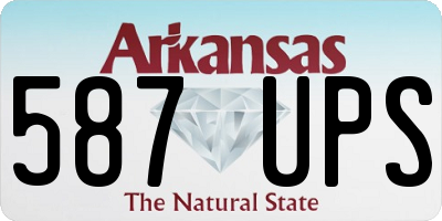 AR license plate 587UPS