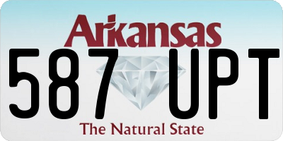AR license plate 587UPT