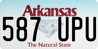 AR license plate 587UPU