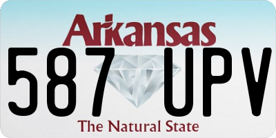 AR license plate 587UPV