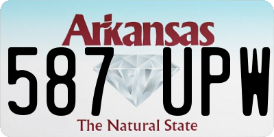 AR license plate 587UPW