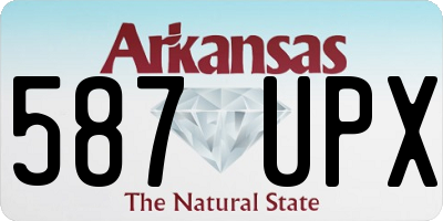 AR license plate 587UPX
