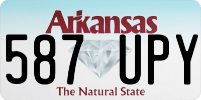 AR license plate 587UPY