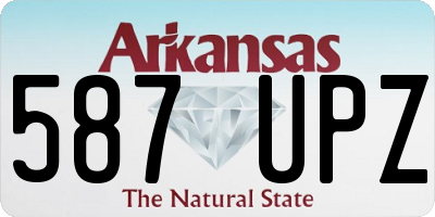 AR license plate 587UPZ