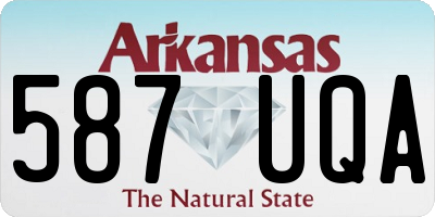 AR license plate 587UQA
