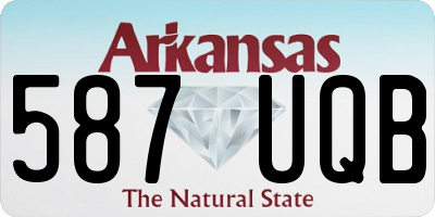 AR license plate 587UQB