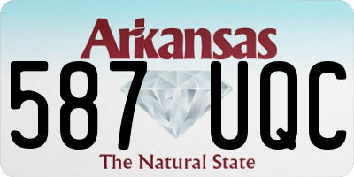 AR license plate 587UQC