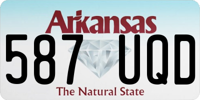 AR license plate 587UQD