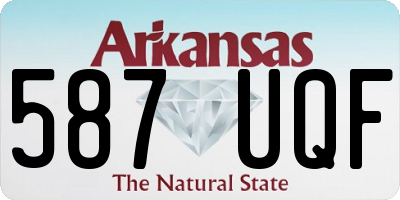 AR license plate 587UQF