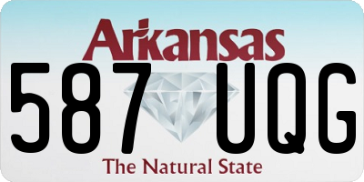 AR license plate 587UQG