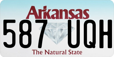 AR license plate 587UQH