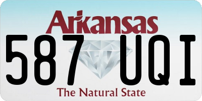 AR license plate 587UQI