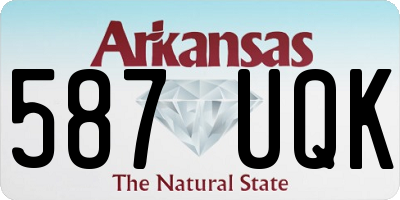 AR license plate 587UQK