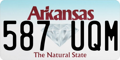 AR license plate 587UQM