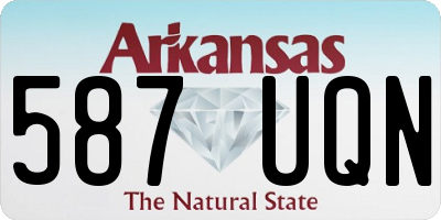 AR license plate 587UQN