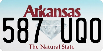 AR license plate 587UQO