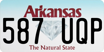 AR license plate 587UQP