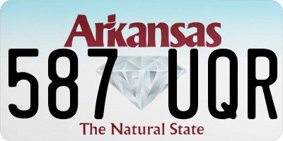 AR license plate 587UQR