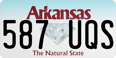 AR license plate 587UQS