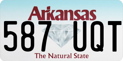 AR license plate 587UQT