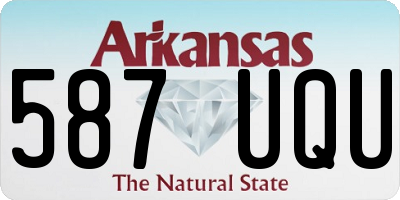 AR license plate 587UQU